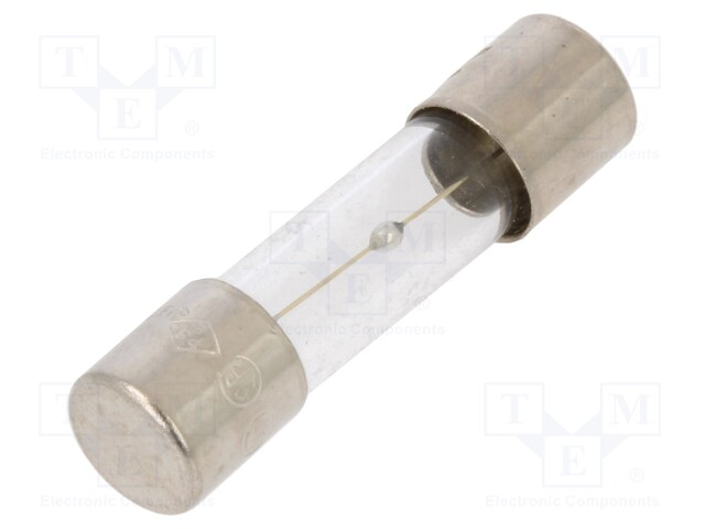 Fuse: fuse; time-lag; 2A; 250VAC; glass; 20x5.2mm; brass; bulk