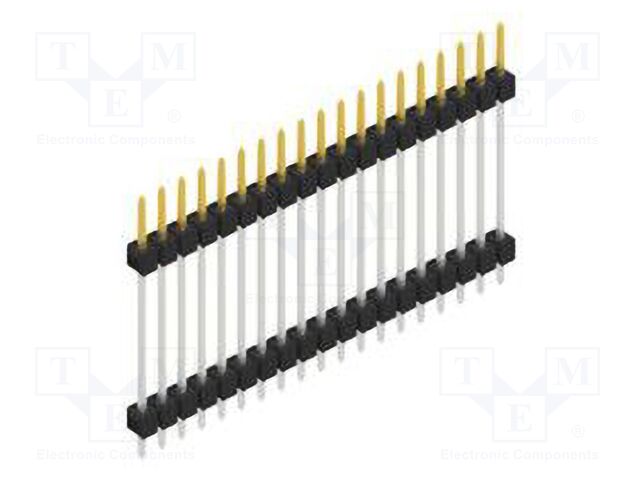 Connector: pin strips; pin header; male; PIN: 19; 2.54mm; THT; 1x19