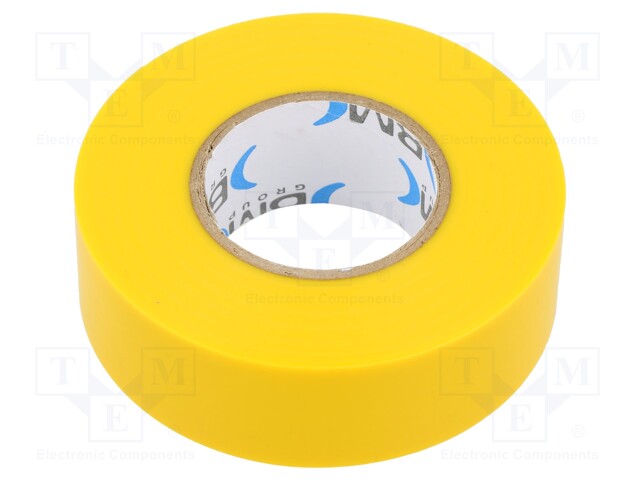 Tape: electrical insulating; W: 25mm; L: 25m; Thk: 0.15mm; yellow