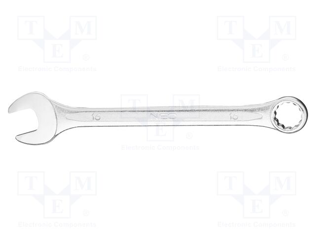 Wrench; combination spanner; 16mm; Chrom-vanadium steel; L: 200mm