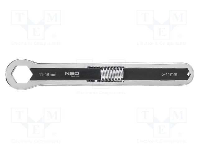 Wrench; adjustable,box; Chrom-vanadium steel; double-sided