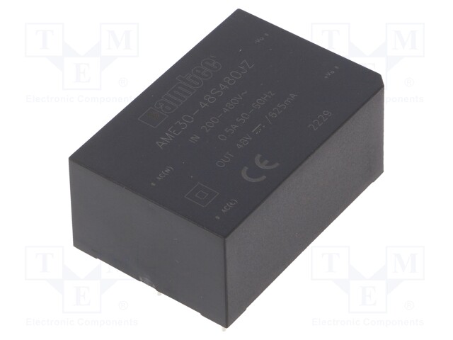 Converter: AC/DC; 30W; 176÷528VAC; Usup: 248÷746VDC; Uout: 48VDC