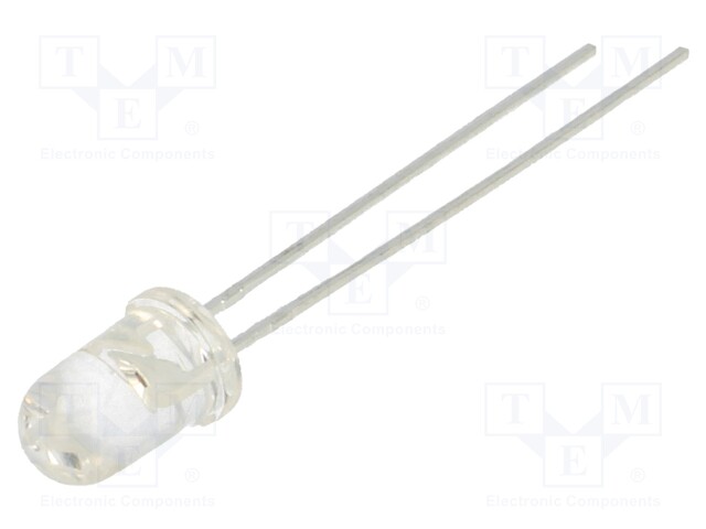 LED; 5mm; yellow; 8800÷14080mcd; 10°; Front: convex