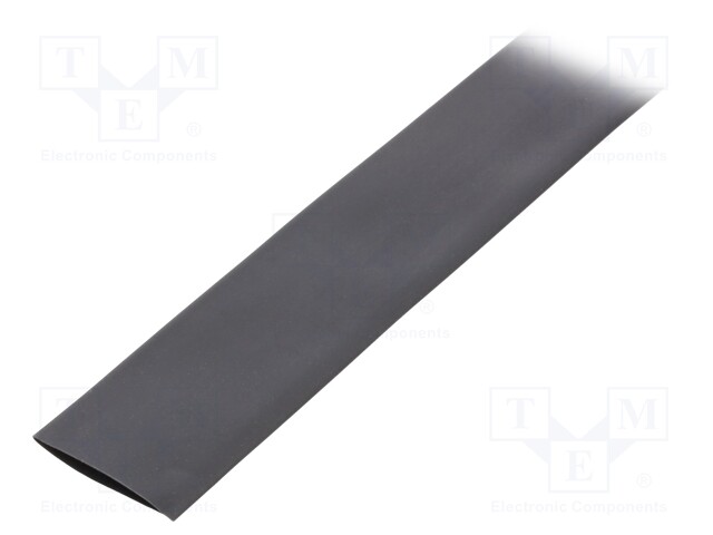 Heat shrink sleeve; glueless; 3: 1; 15mm; L: 1m; black; polyolefine
