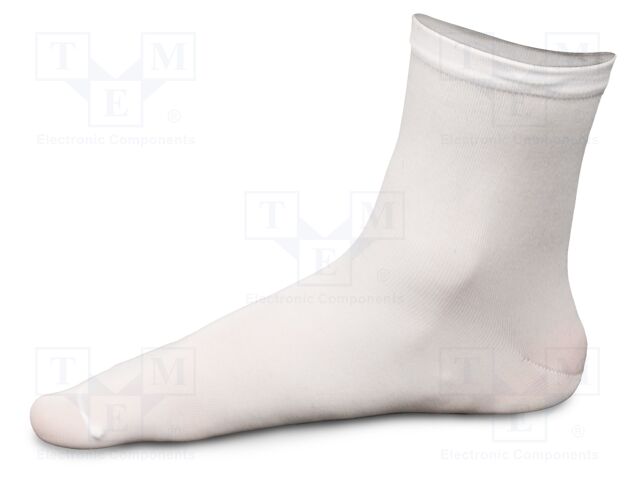 100pcs; white; cleanroom acces: socks; cleanroom; 160mm; Size: L