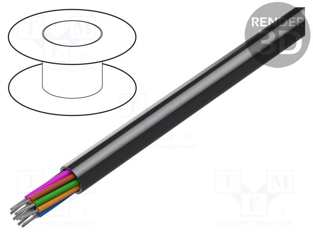 Wire; 4x18AWG; unshielded; 300V; 152m; Cu; stranded; chrome; CPR: Eca