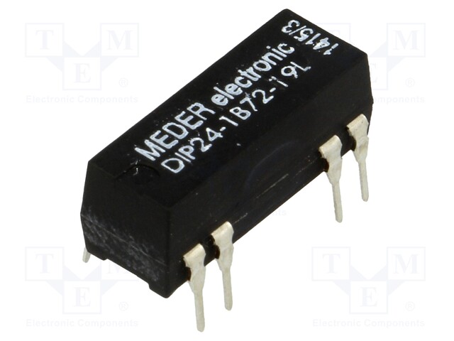 Relay: reed; SPST-NC; Ucoil: 24VDC; 1A; max.200VDC; max.200VAC; PCB