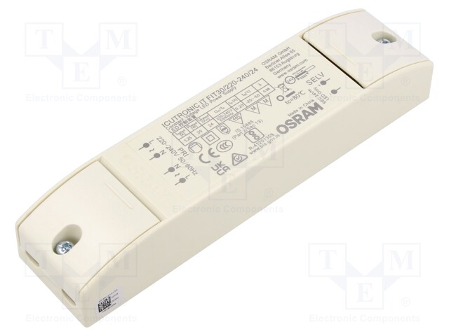 Power supply: switched-mode; LED; 30W; 24VDC; 220÷240VAC; IP20