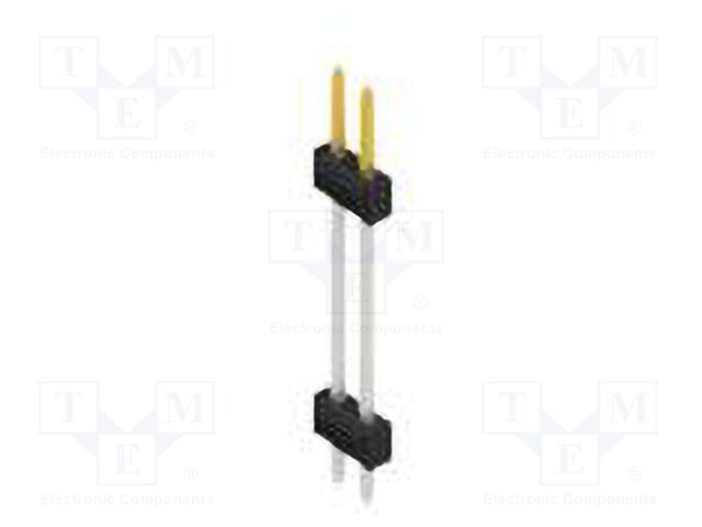Connector: pin strips; pin header; male; PIN: 2; 2.54mm; THT; 2x1