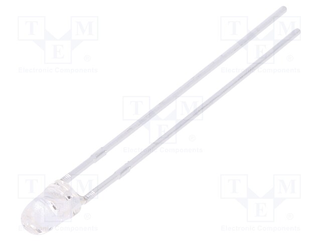 LED; 3mm; green; 200÷500mcd; 30°; Front: convex; No.of term: 2