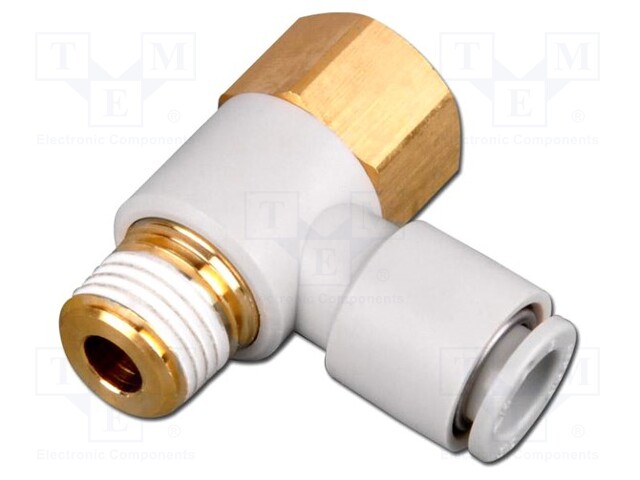 Push-in fitting; threaded,angled 90°; R 1/2"; outside; -1÷10bar