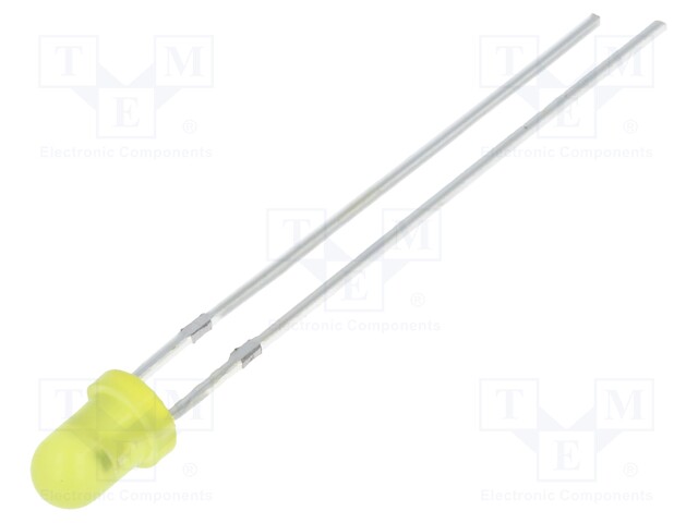 LED; 3mm; yellow; 220÷330mcd; 60°; 3÷5V; 20mA; Variant: blinking