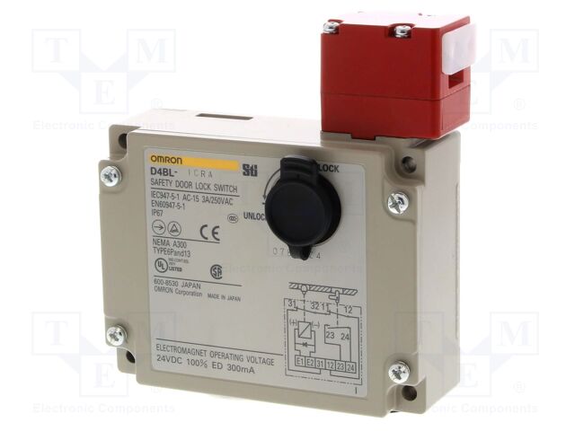 Safety switch: bolting; D4BL; NC + NO; IP67; Electr.connect: M20