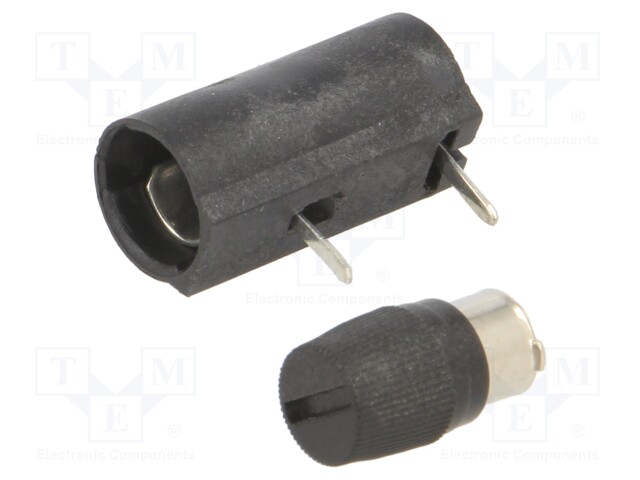 Fuse holder; cylindrical fuses; THT; 5x20mm; 6.3A; Pitch: 12.5mm