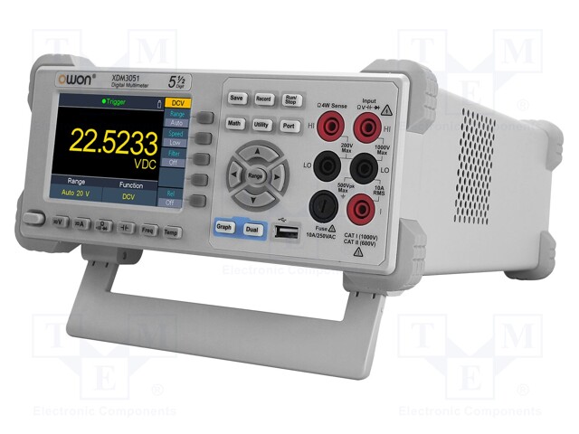 Benchtop multimeter; LCD 5,5" (480x320); Sampling: 150x/s