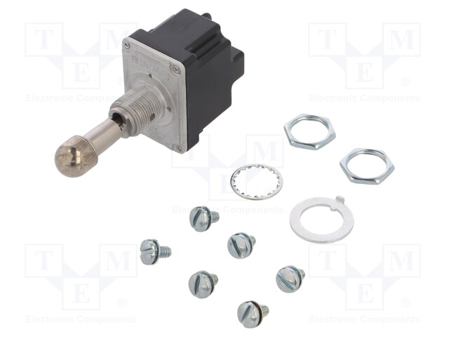 Switch: toggle; Pos: 3; DPDT; ON-ON-ON; 6A/230VAC; 20A/28VDC; IP67