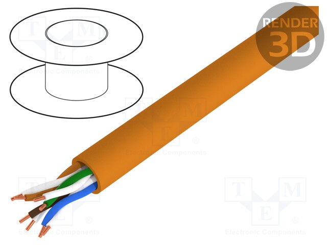Wire; BiTLAN U/UTP; 5e; data transmission; solid; Cu; 4x2x24AWG