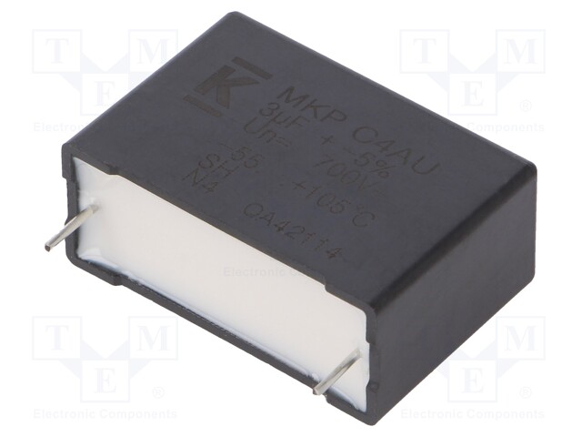 Capacitor: polypropylene; DC-Link; 3uF; ESR: 16.5mΩ; THT; ±5%; 6.4A