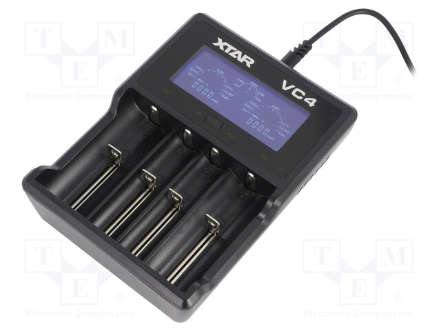 Charger: microprocessor-based; Li-Ion,Ni-MH; 1A