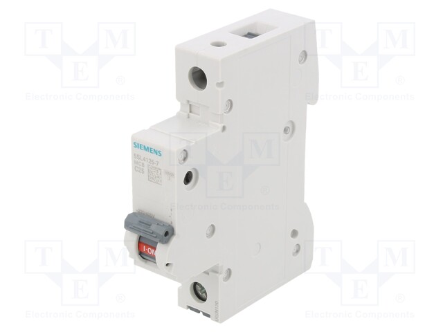 Circuit Breaker, MCB, 5SL4, 1P, 10 kA, 400 V, 25 A