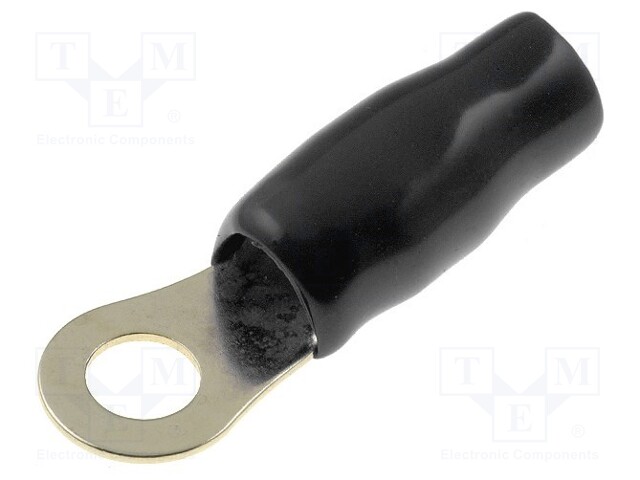 Terminal: ring; M6; 16mm2; gold-plated; insulated; black