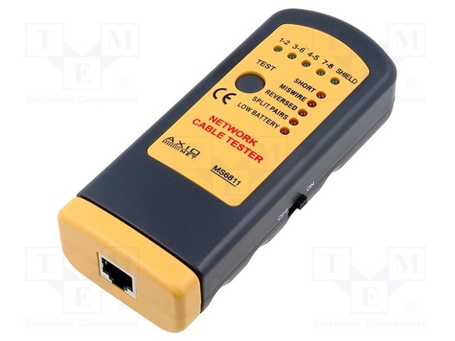 Tester: LAN wiring; Detection: shielded and non-shielded cables