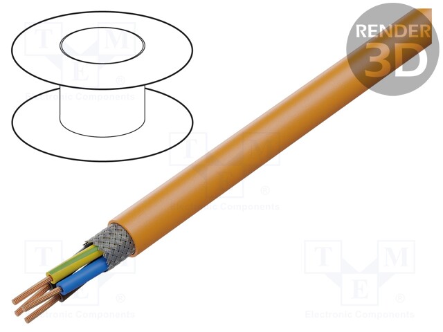Wire: servo drive; ÖLFLEX® SERVO FD 796 CP; PUR; orange; stranded