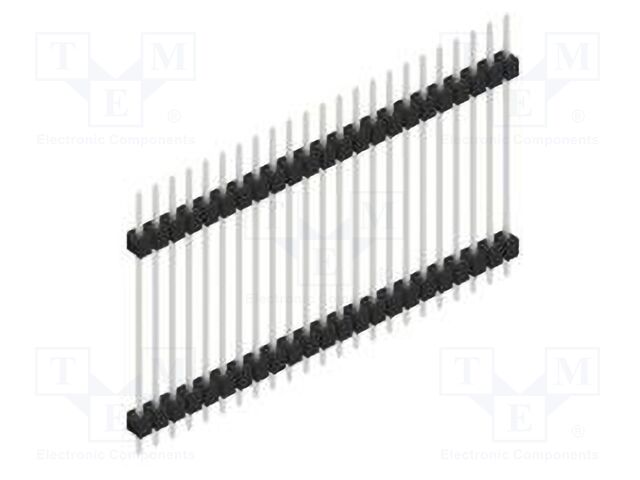 Connector: pin strips; pin header; male; PIN: 23; 2.54mm; THT; 1x23