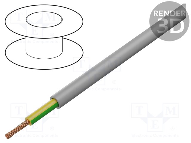Wire: control cable; ÖLFLEX® FD CLASSIC 810 P; 1G10mm2; PUR; grey