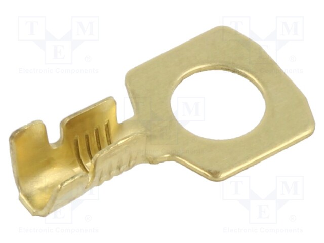 Tip: ring; M6; 1÷2.5mm2; crimped; for cable; straight; brass; bulk