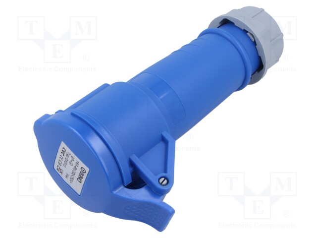Connector: AC supply; plug; female; 16A; IEC 60309; IP44; PIN: 3E-12