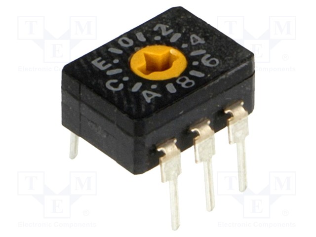 Encoding switch; HEX/BCD; Pos: 16; THT; Rcont max: 200mΩ; 1Ncm
