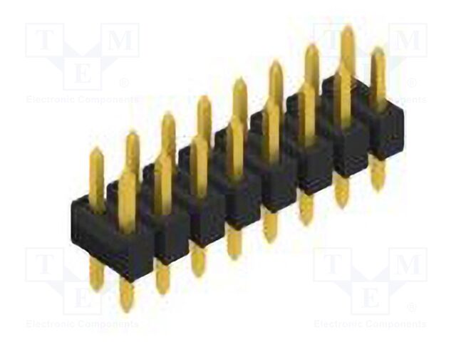 Connector: pin strips; pin header; male; PIN: 16; 2.54mm; THT; 2x8