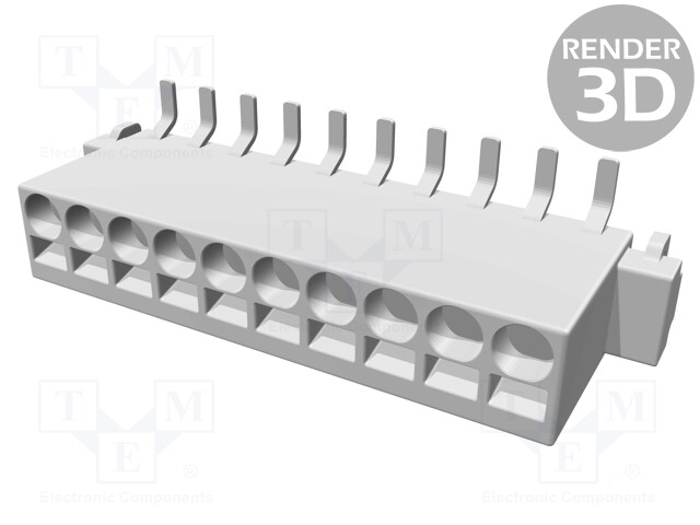 Connector: wire-board; female; PIN: 10; 2.54mm; SMT; socket; 6A
