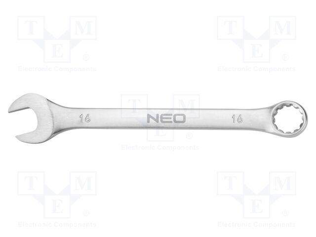 Wrench; combination spanner; 16mm; Chrom-vanadium steel; L: 200mm
