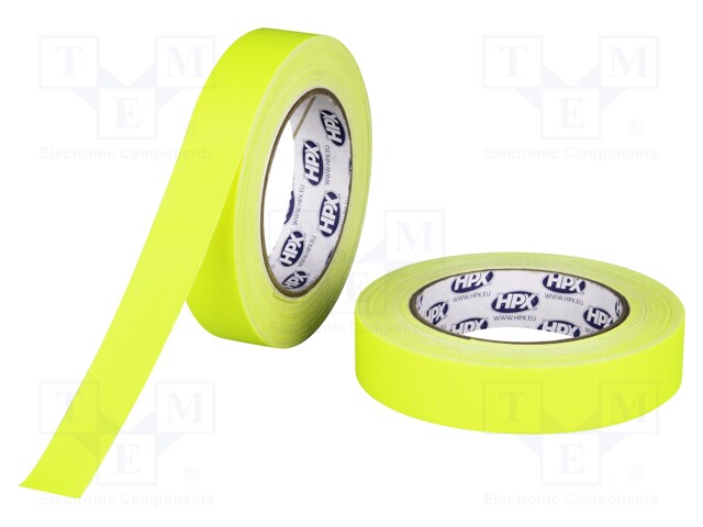 Tape: duct; W: 25mm; L: 25m; Thk: 0.3mm; yellow; natural rubber