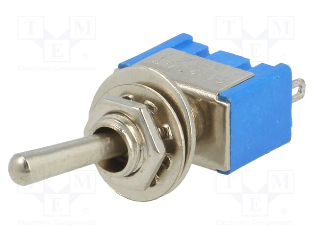 Switch: toggle; Pos: 3; SP3T; ON-OFF-ON; Leads: for soldering