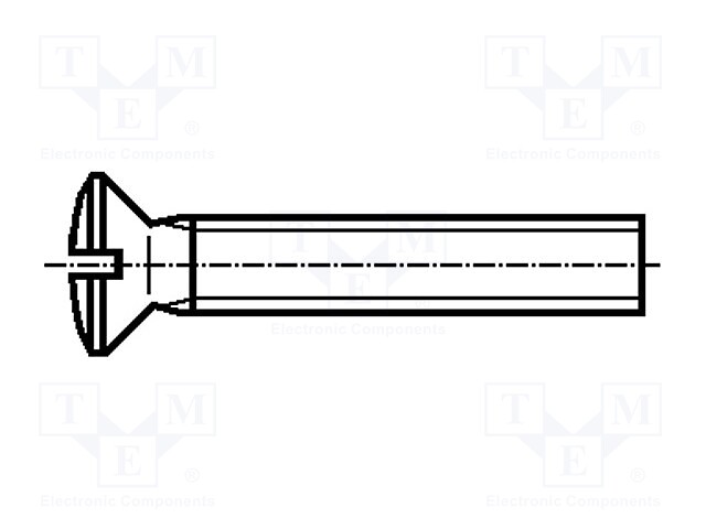 Screw; M4x10; DIN: 964A; Head: countersunk; slotted; steel; zinc; 1mm