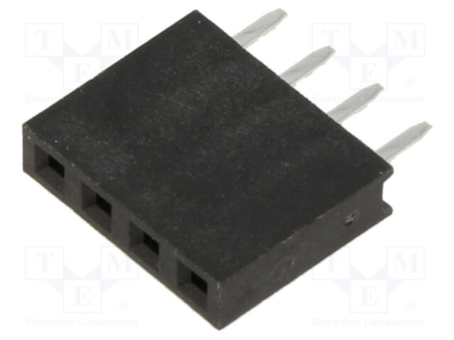 Socket; pin strips; female; 2.54mm; PIN: 8; THT; on PCBs; Layout: 2x4