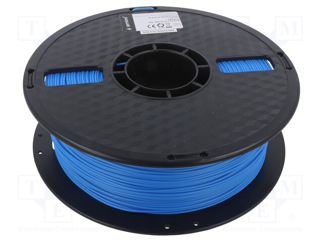 Filament: PLA; 1.75mm; fluorescent blue; 190÷220°C; 1kg
