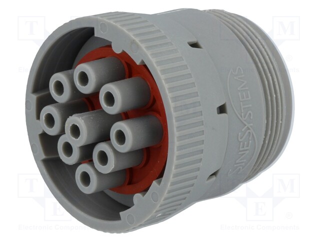 Connector: wire-wire; AHD; plug; female; PIN: 9; Locking: bayonet