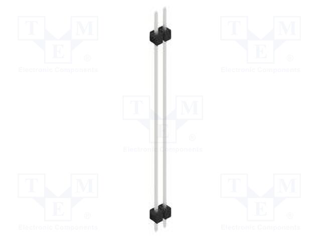 Connector: pin strips; pin header; male; PIN: 2; 2.54mm; THT; 1x2
