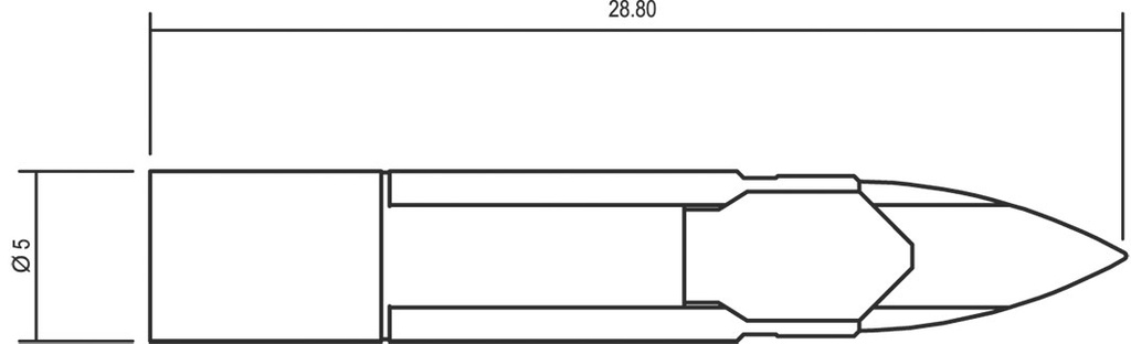 LED lamp; red; T5,5; 48VDC; No.of diodes: 1; -30÷75°C; 5mm