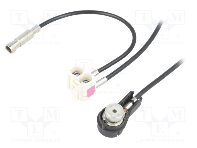 Antenna adapter; Fakra socket,ISO socket angled; 0.25m; Audi