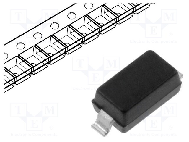 Diode: Zener; 0.5W; 20V; SMD; reel,tape; SOD123; single diode