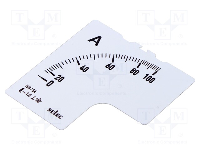 Scale; for analogue ammeter; I AC: 0÷60A; Works with: AM-I-2-5-CE