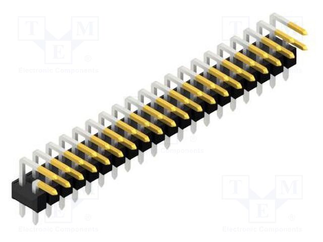 Connector: pin strips; pin header; male; PIN: 40; 2.54mm; THT; 2x20
