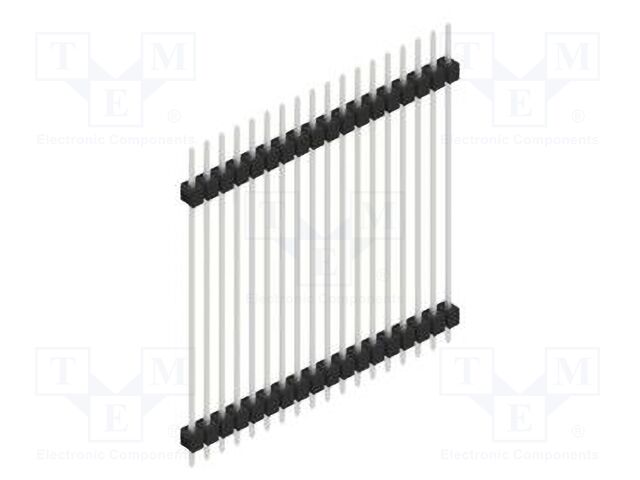 Connector: pin strips; pin header; male; PIN: 18; 2.54mm; THT; 1x18