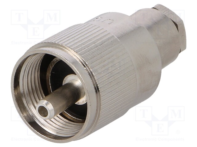 Plug; UHF (PL-259); male; straight; clamp; for cable; 5mm