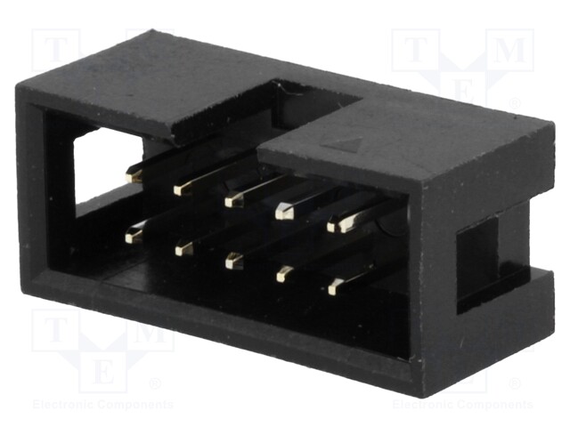 Socket; IDC; male; PIN: 10; straight; THT; gold-plated; 2.54mm